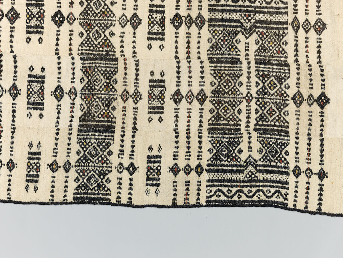 Aṣọ òkè ìró (woman's wrapper), Yoruba artist, Cotton, silk, dye, Yoruba peoples