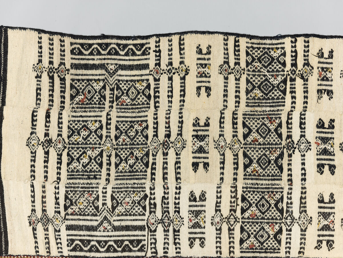Aṣọ òkè ìró (woman's wrapper), Yoruba artist, Cotton, silk, dye, Yoruba peoples