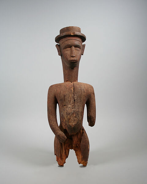 Figure: Male (Iran), Wood, sacrificial materials, eggshells, Bidjogo peoples
