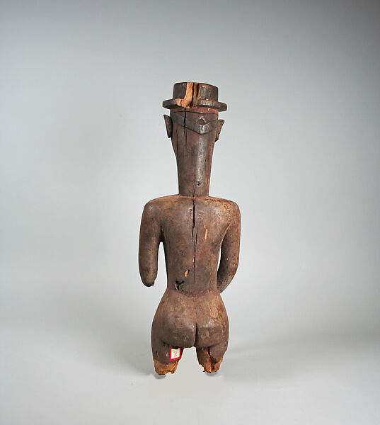 Figure: Male (Iran), Wood, sacrificial materials, eggshells, Bidjogo peoples
