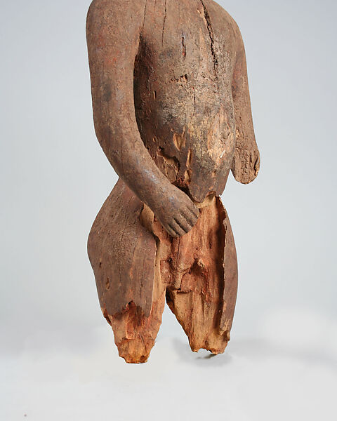 Figure: Male (Iran), Wood, sacrificial materials, eggshells, Bidjogo peoples
