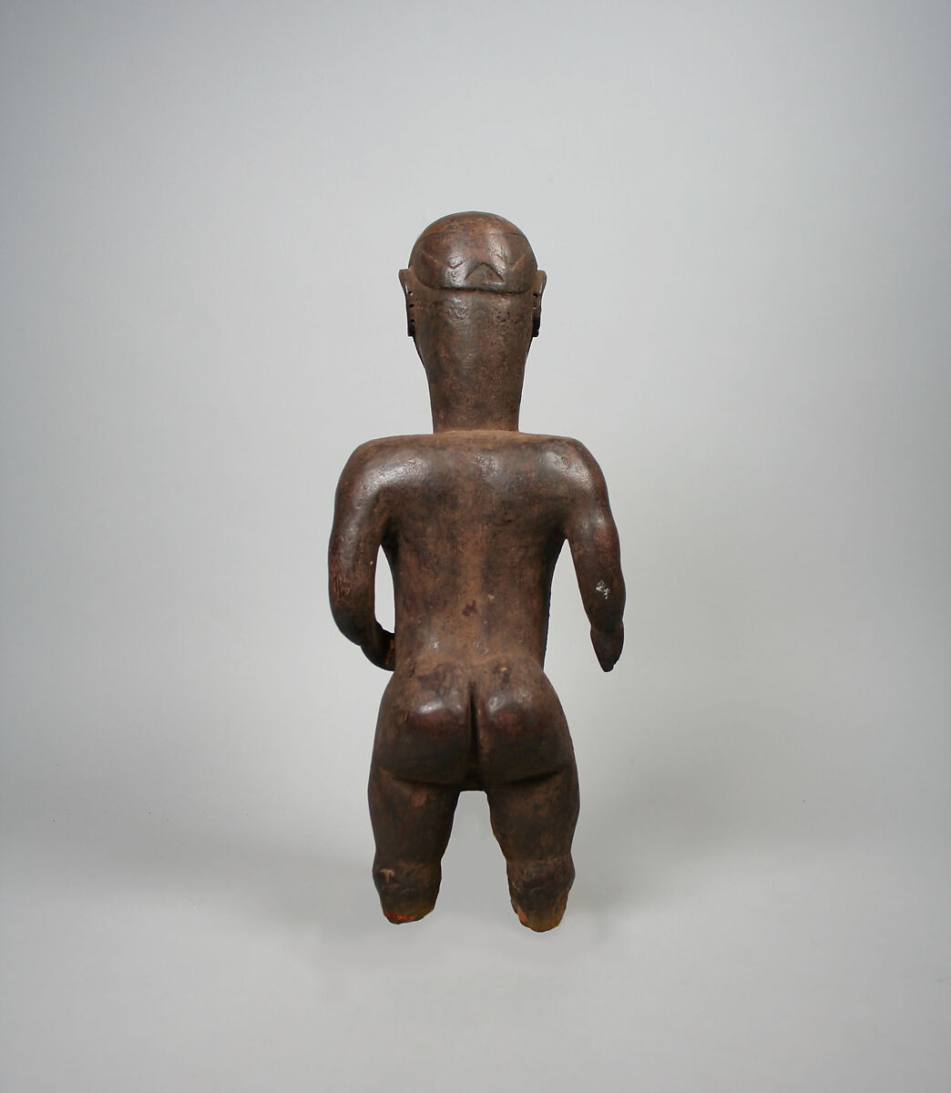 Figure: Female (Neganou), Wood, sacrificial materials, eggshells, Bidjogo peoples