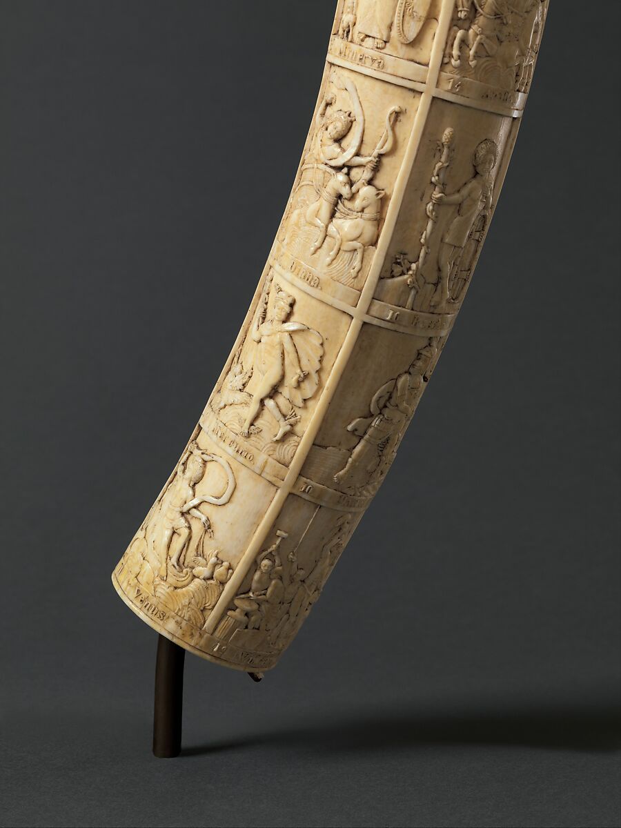 Tusk with Figurative Relief, Vili-Kongo artist(s), Ivory, Vili-Kongo peoples