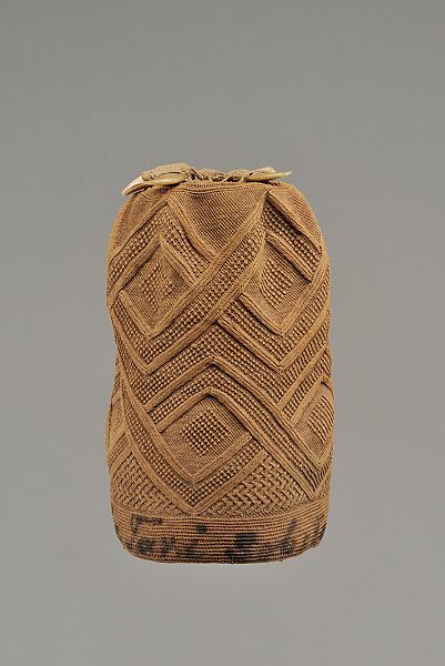 Prestige Cap (Mpu), Raffia or pineapple fiber, leopard claws, Kongo peoples 