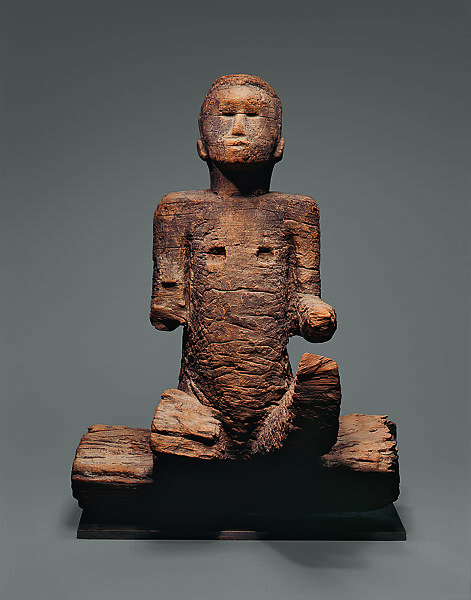 Seated Female Figure, Wood, Mbembe peoples 