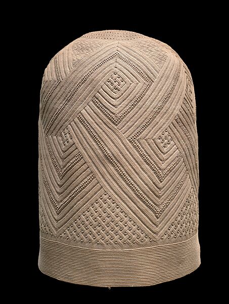Prestige Cap (Mpu Ntando?), Raffia or pineapple fiber, Kongo peoples