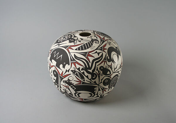 Seed Jar, Barbara Cerno (Native American, Acoma Pueblo, born 1951), Ceramic, paint, Acoma Pueblo 