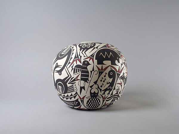 Seed Jar, Barbara Cerno (Native American, Acoma Pueblo, born 1951), Ceramic, paint, Acoma Pueblo