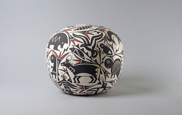 Seed Jar, Barbara Cerno (Native American, Acoma Pueblo, born 1951), Ceramic, paint, Acoma Pueblo