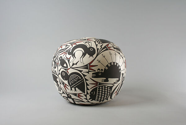 Seed Jar, Barbara Cerno (Native American, Acoma Pueblo, born 1951), Ceramic, paint, Acoma Pueblo