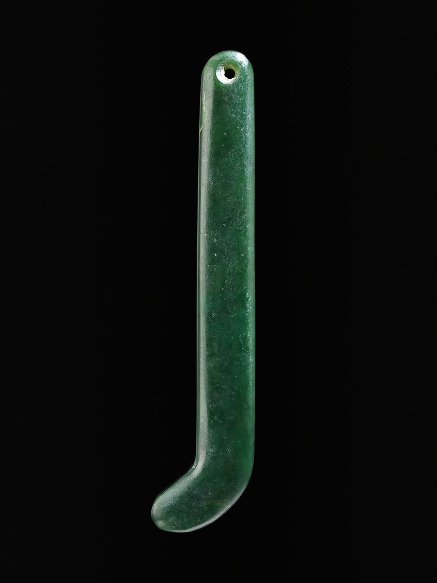 Kapeu (ear ornament), Māori artist, Nephrite jade (pounamu), Maori people