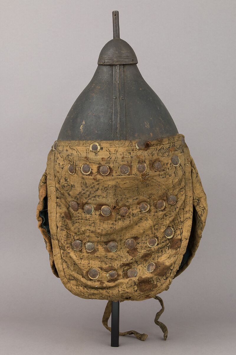 Helmet, Iron, textile, gold, Korean
