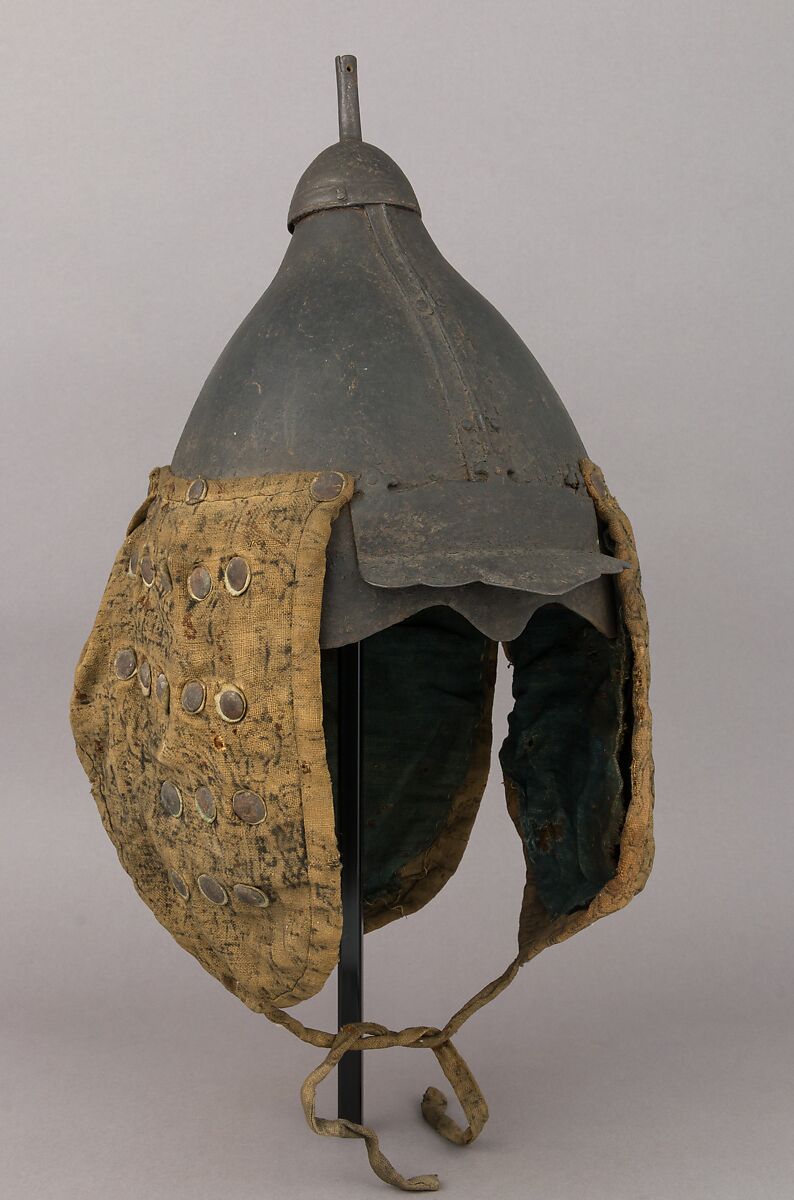 Helmet, Iron, textile, gold, Korean 