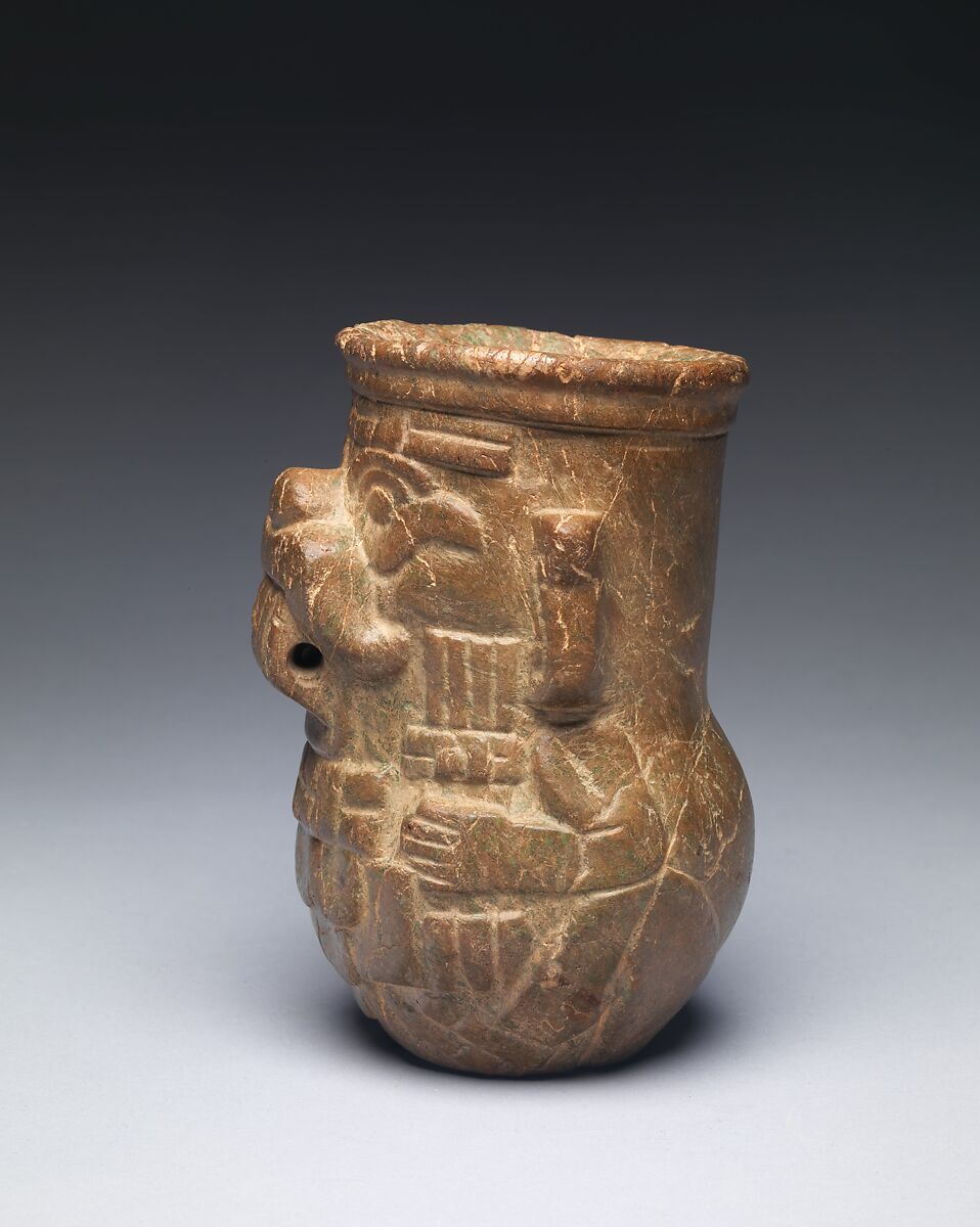 Storm God vessel, Teotihuacan artist(s), Soapstone, Teotihuacan