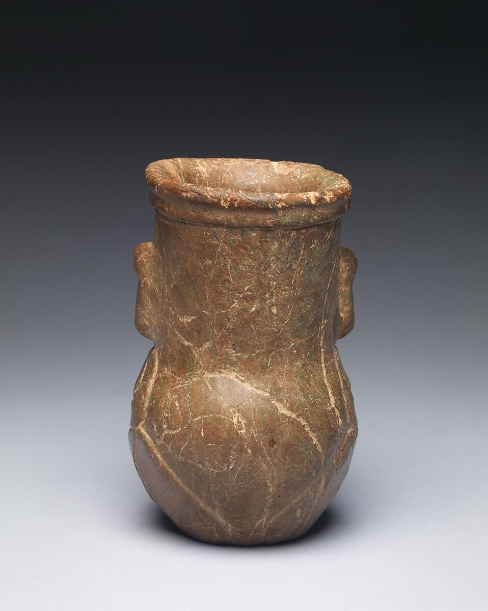 Storm God vessel, Teotihuacan artist(s), Soapstone, Teotihuacan