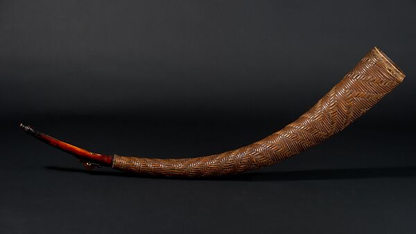 Horn (Pungi), Wood, ivory, vegetable fiber, Kongo peoples