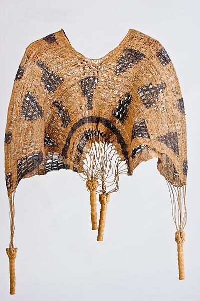 Garment (Nkutu), Pineapple fiber (Ananas sativus Schult.), sedge fiber (Cyperus rotundus Linn.), pigment, Kongo peoples