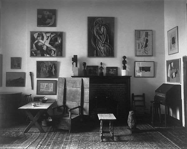 Interior of Arensberg apartment, 33 West Sixty-Seventh Street, New York, Charles Sheeler (American, Philadelphia, Pennsylvania 1883–1965 Dobbs Ferry, New York), Casein silver print 