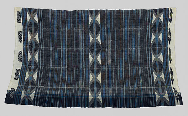 Elégẹ̀gẹ̀ dúdú (woman’s prestige wrapper with dark band)