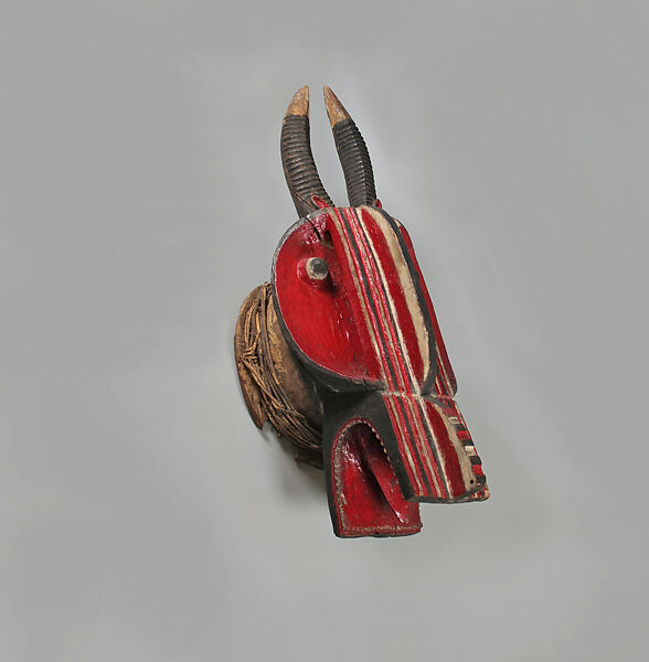 Goli Mask (Goli Glin), Wood, fibers, paint, Baule peoples 