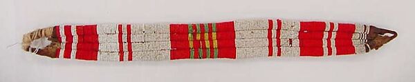 Belt, glass, straw, cotton, Maasai peoples 