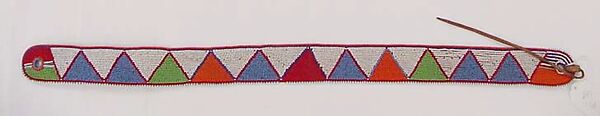 Belt, leather, glass, Maasai peoples 