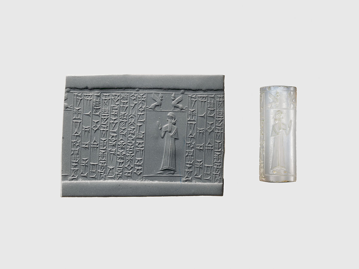 Cylinder seal, Chalcedony, Kassite 