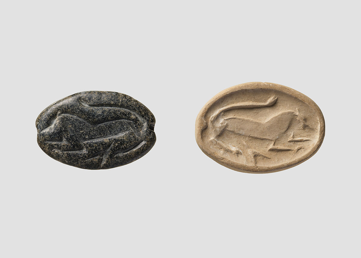 Carinated amygdaloid seal | Gawra XIII-XI | The Metropolitan Museum of Art