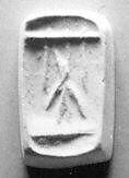 Stamp seal (cubical) with three-figure contest scenes (?), Mottled Greenstone, Syro-Anatolian-Levantine 