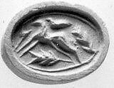 Stamp seal (in the shape of a human head) with animal, Steatite, gold mount, Syro-Anatolian-Levantine 