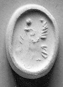 Stamp seal (scarab) with animal or monster, Steatite, black, Phoenician 