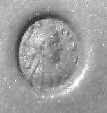 Stamp seal, Jasper, pink, Sasanian