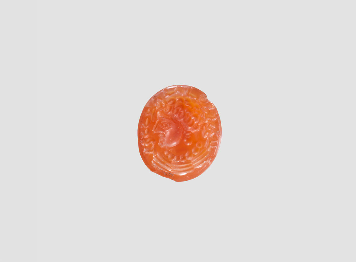 Stamp seal, Carnelian, Sasanian