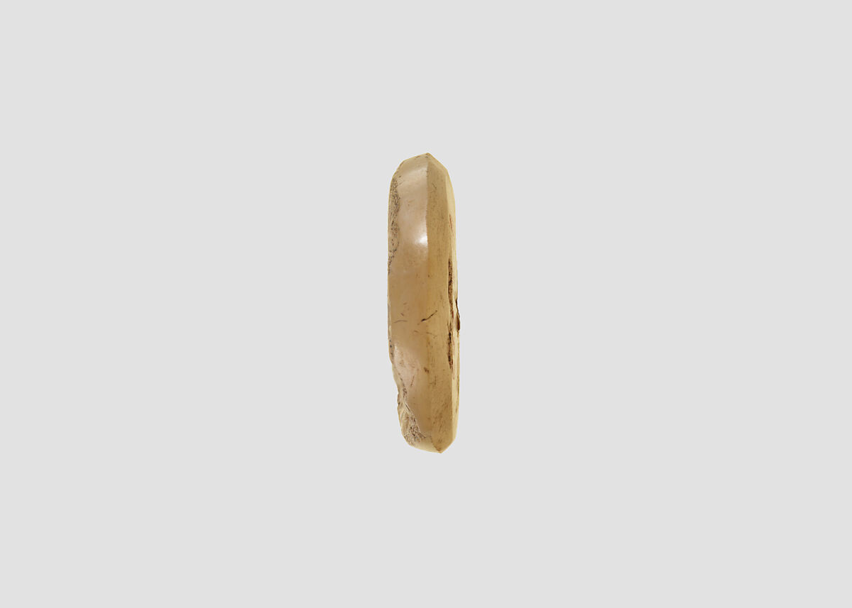 Stamp seal, Chalcedony, translucent, Sasanian