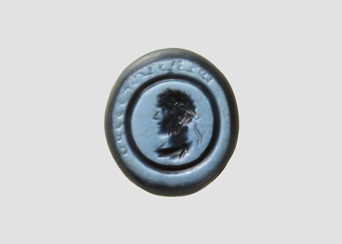 Stamp seal, Onyx, nicolo, Sasanian