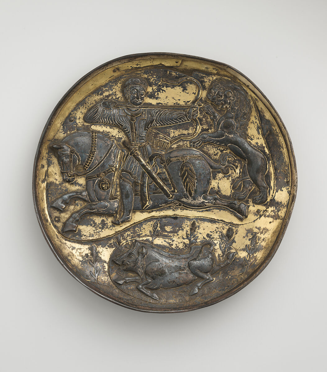Reproduction of a plate with hunting scene, Electrotype 