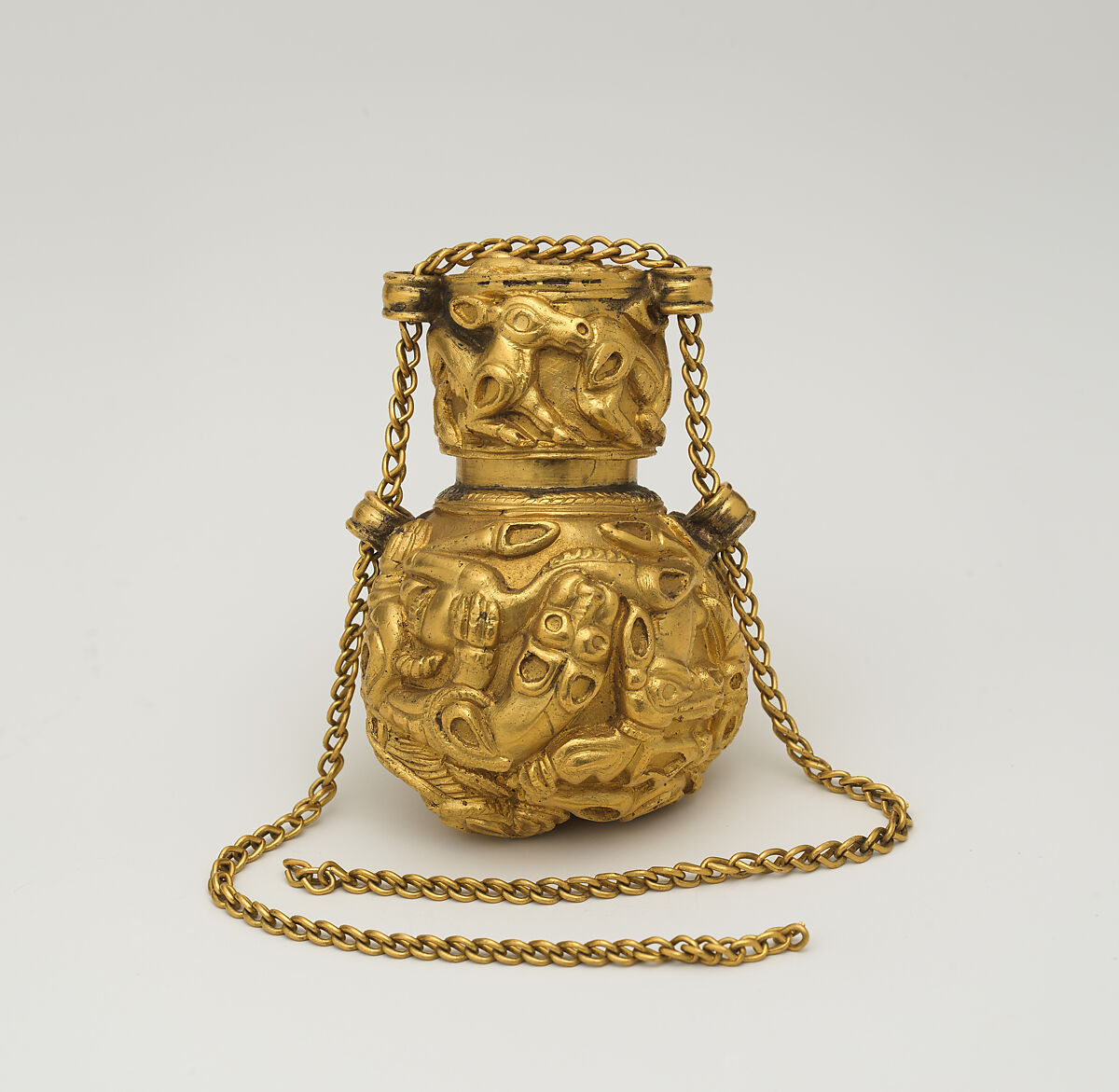 Reproduction of a Sarmatian bottle and lid, Electrotype 