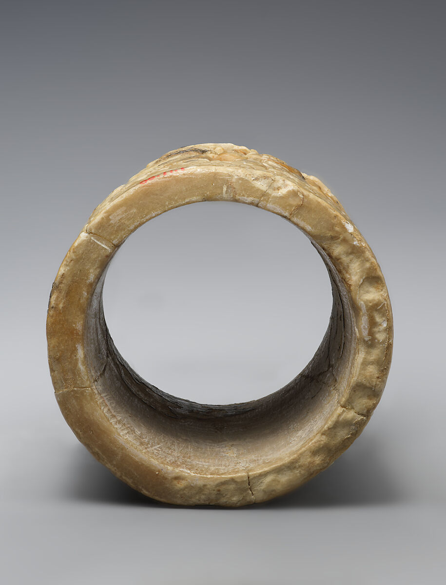 Cylinder with a ritual scene, Gypsum alabaster, Iran