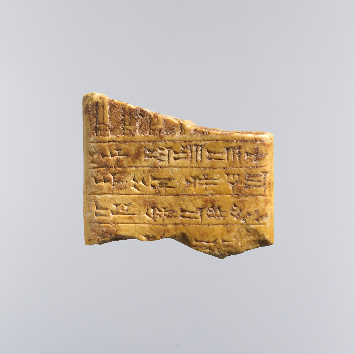 Amulet with a Lamashtu demon, Limestone, Babylonian