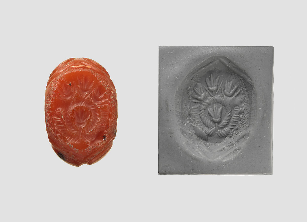 Stamp seal, Carnelian, Sasanian