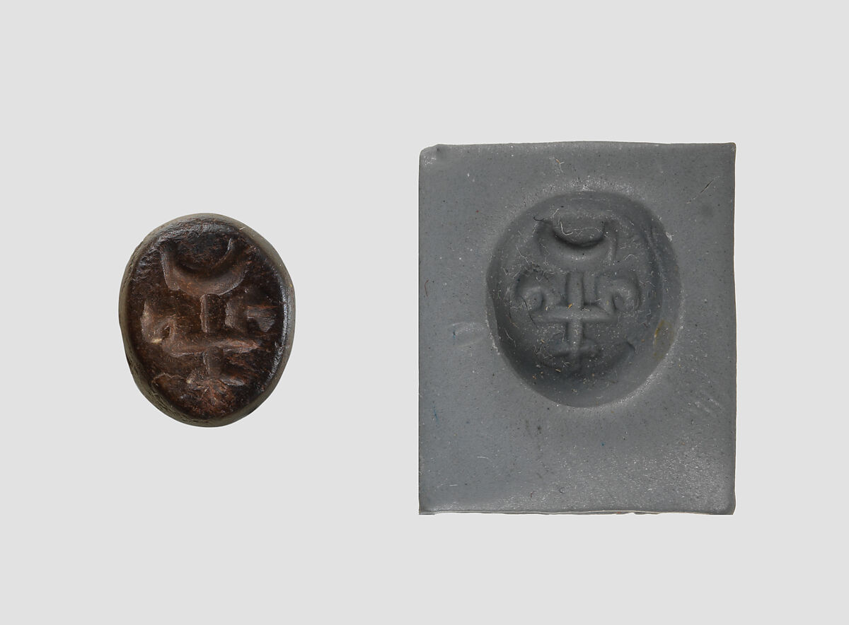 Stamp seal, Hematite, Sasanian 