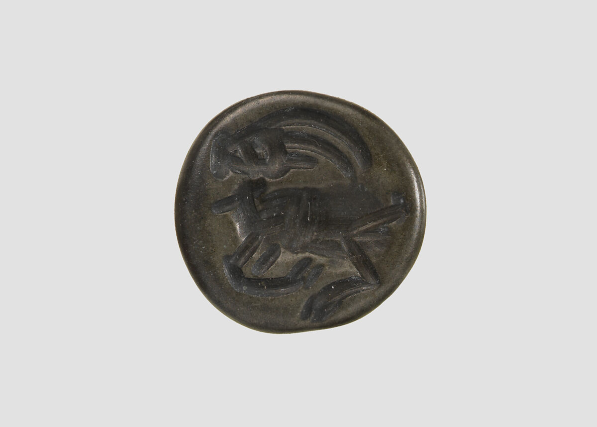 Stamp seal, Meteoric iron, Sasanian