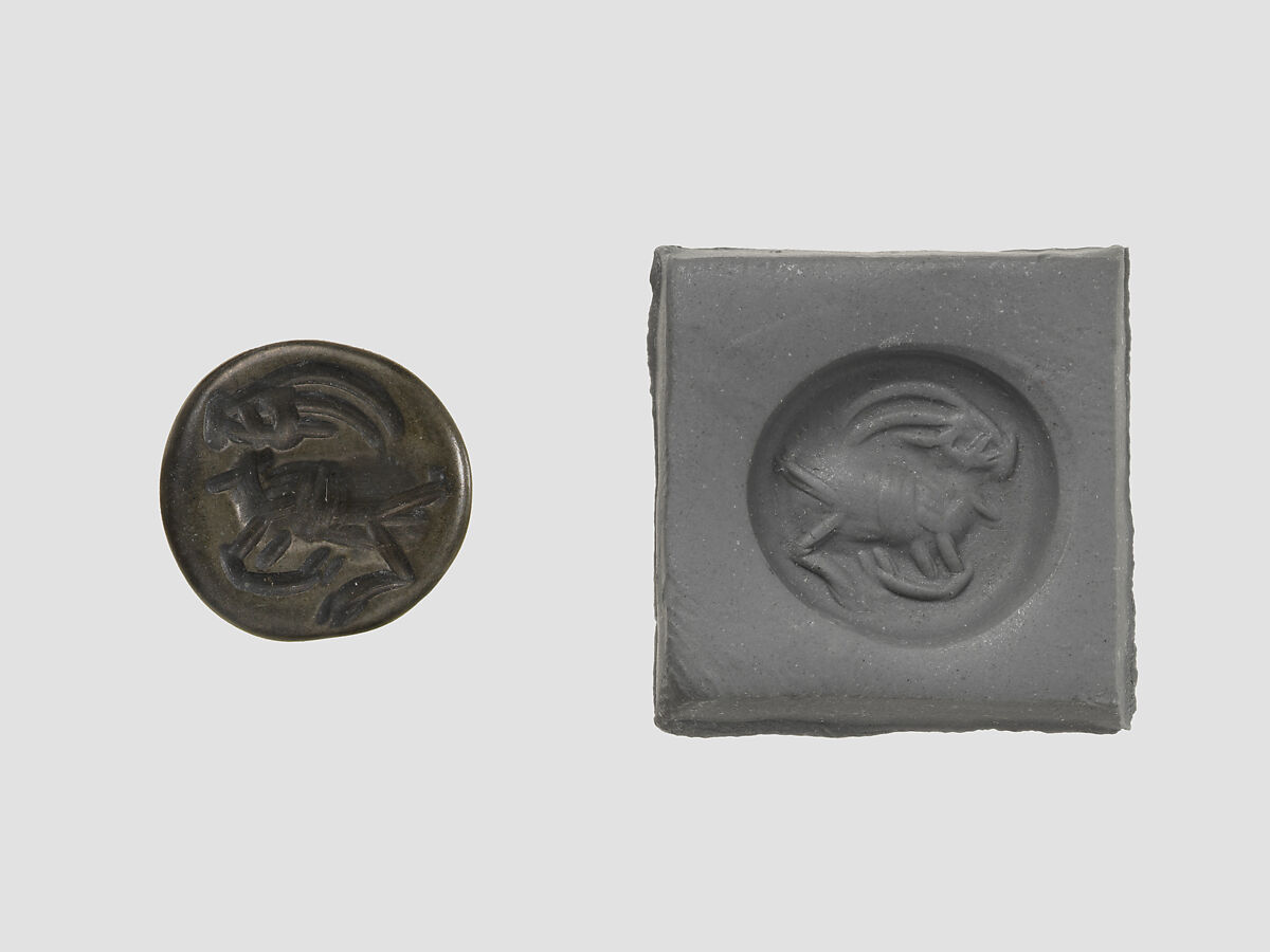 Stamp seal, Meteoric iron, Sasanian 