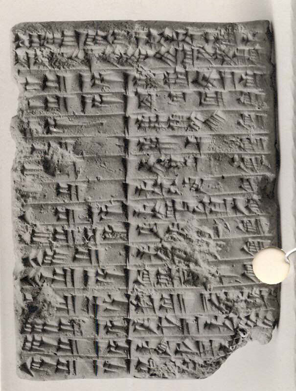Cuneiform tablet: account of dates as imittu-rent, Ebabbar archive, Clay, Achaemenid 