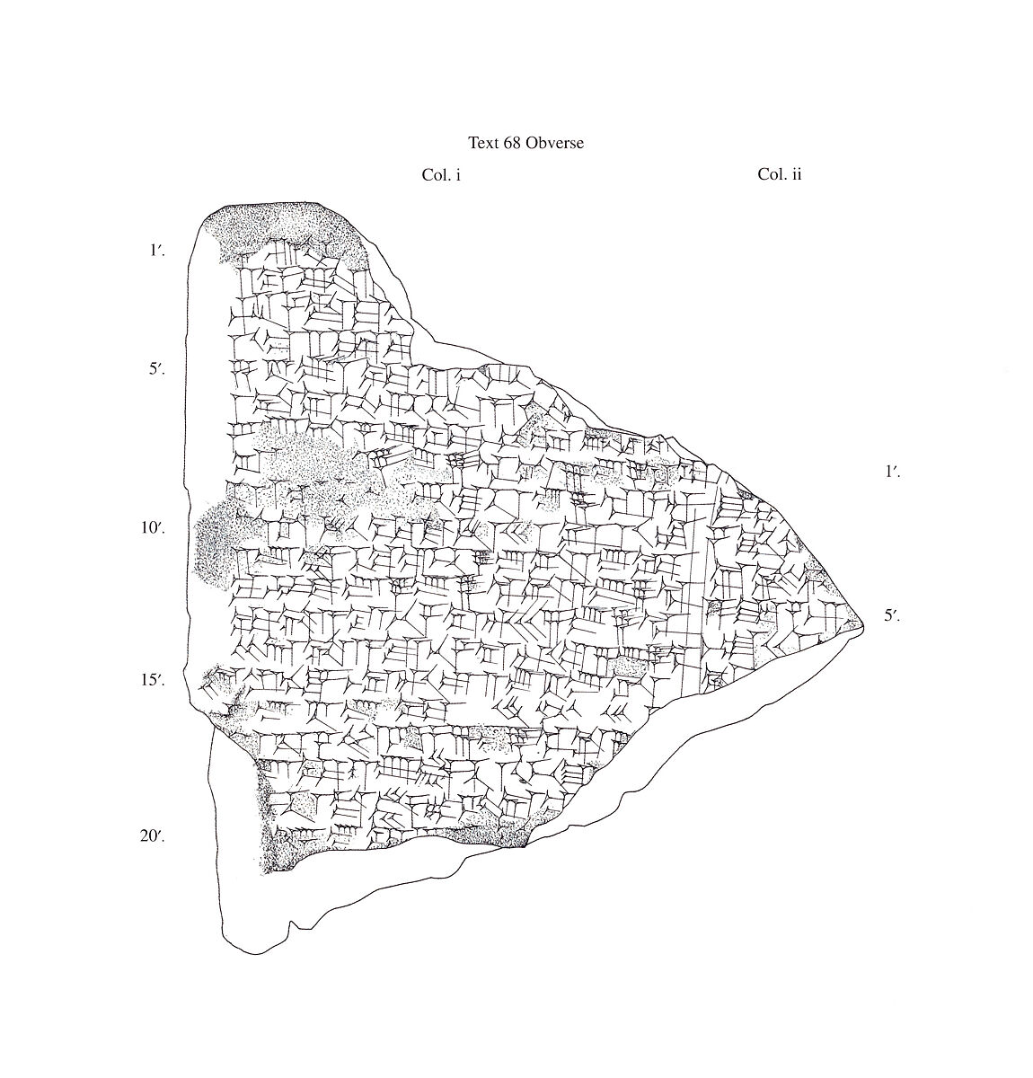 Cuneiform tablet: measurements of the interior of the E-sagil temple, Clay, Seleucid or Parthian