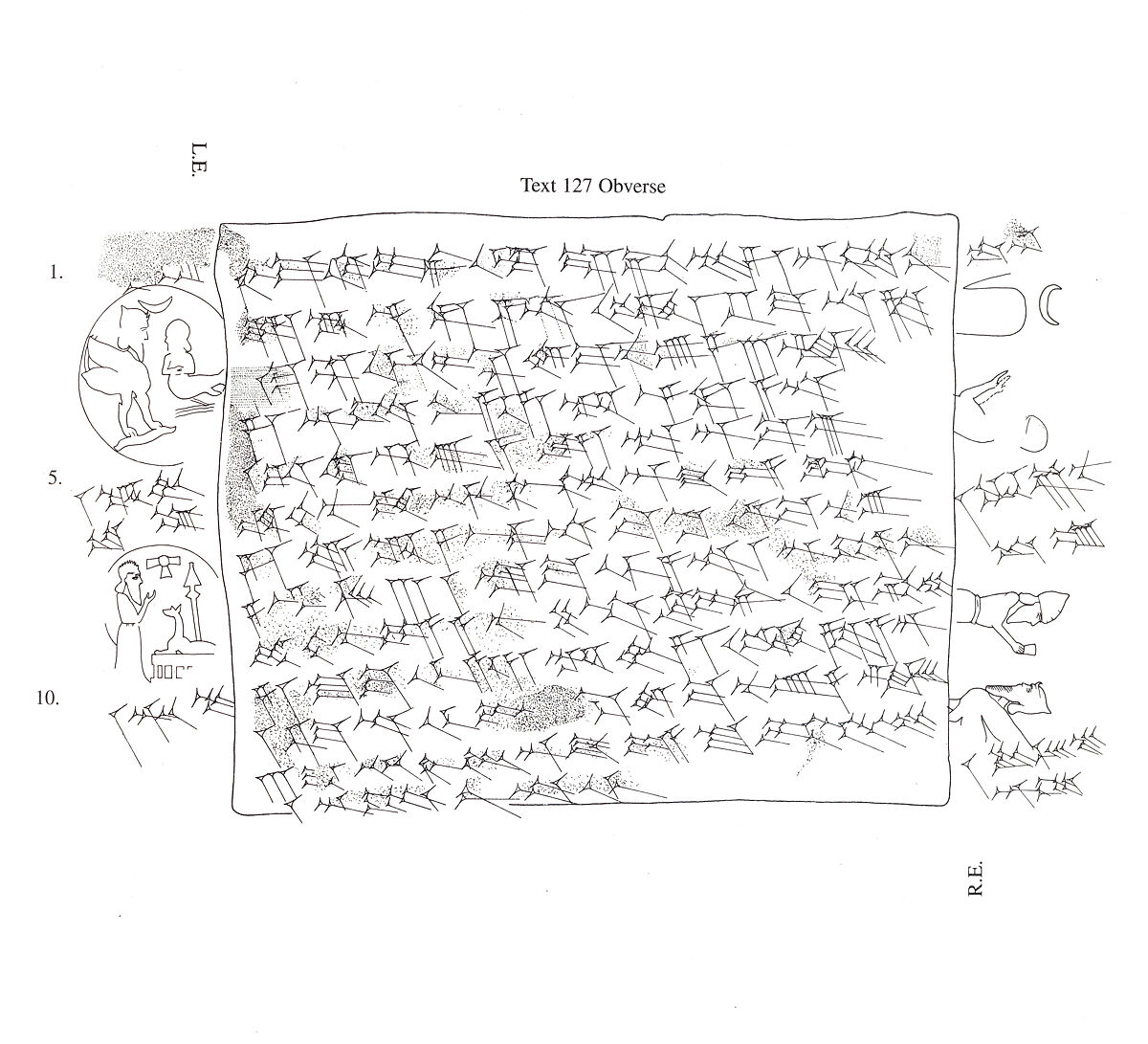 Cuneiform tablet impressed with three cylinder seals and three stamp seals: renunciation of claim, Clay, Achaemenid