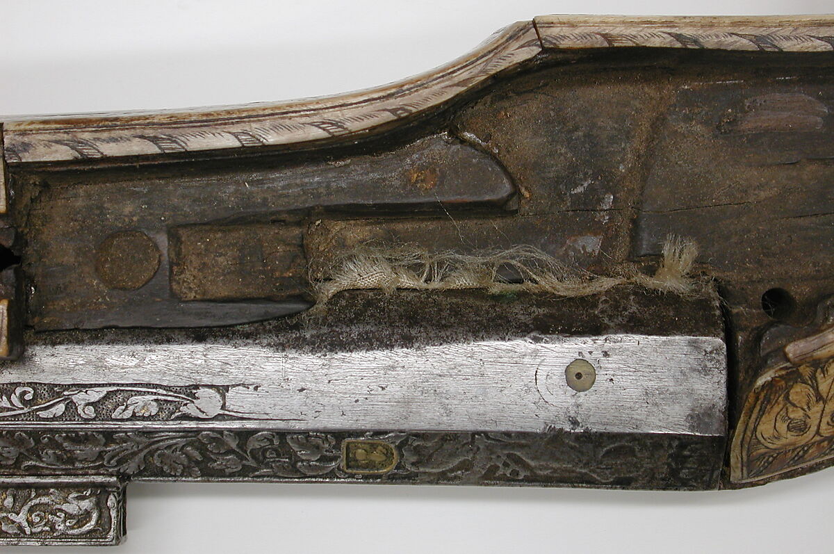 Combination Wheellock Matchlock Gun, Steel, wood (walnut), staghorn, brass, German