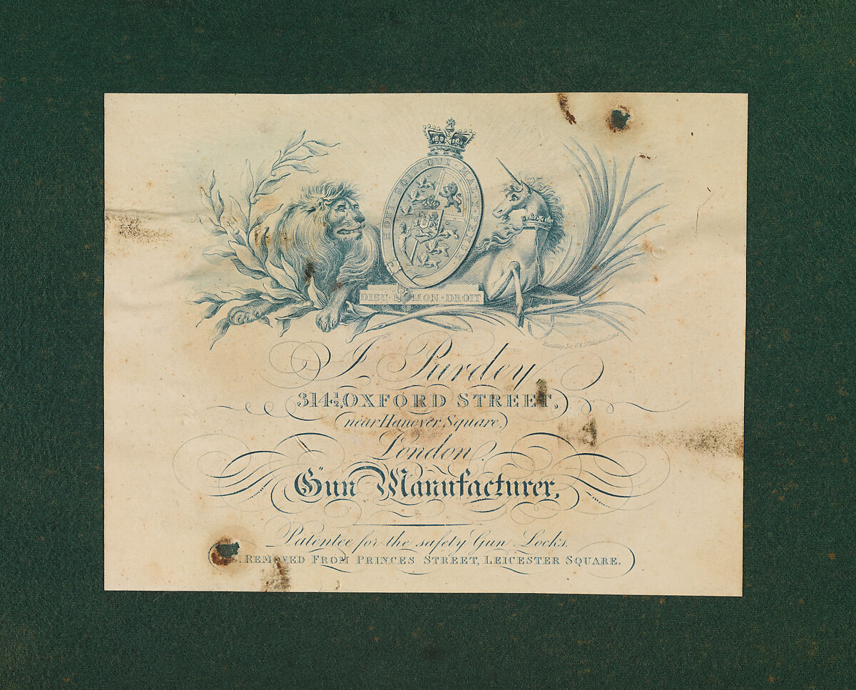 Pair of Four-Barreled Turnover Percussion Pistols of Henry Pelham Fiennes Pelham-Clinton, 4th Duke of Newcastle-under-Lyne (1785–1851), with Pair of Box-Lock Turn-Off Pocket Pistols, Case, and Accessories, James Purdey the Elder (British, London 1784–1863 Margate), Turnover pistols: steel, wood (walnut), gold, silver; pocket pistols: steel, wood (walnut); mallet: wood (walnut, rosewood, ebony), leather; ramrod: wood (ebony), brass; cleaning rod: wood (walnut), brass, steel; cleaning rod tip: brass; powder flask: copper, gold, brass, steel; bullet mold: steel; nipple wrench: wood (walnut), steel, brass; screwdriver: horn, steel, brass; socket wrench: steel; patch box: ivory; case: wood (mahogany), brass, ivory, textile, paper, British, London