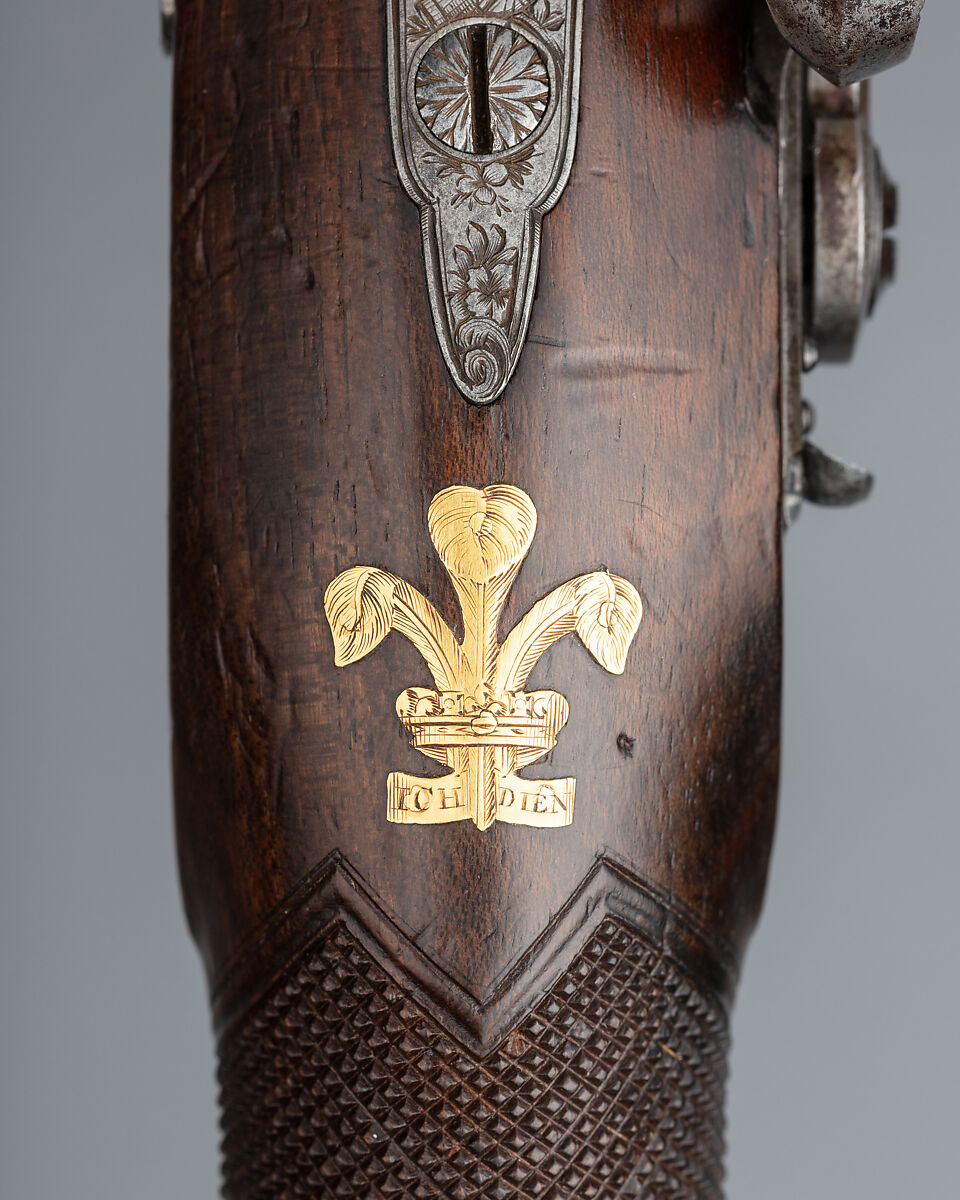 Pair of Flintlock Pistols of the Prince of Wales, later George IV (1762–1830), Durs Egg (British, born Switzerland, baptized Oberbuchsiten, Switzerland 1748–1831 London), Steel, wood (walnut, rosewood), silver, gold, horn, lead, British, London