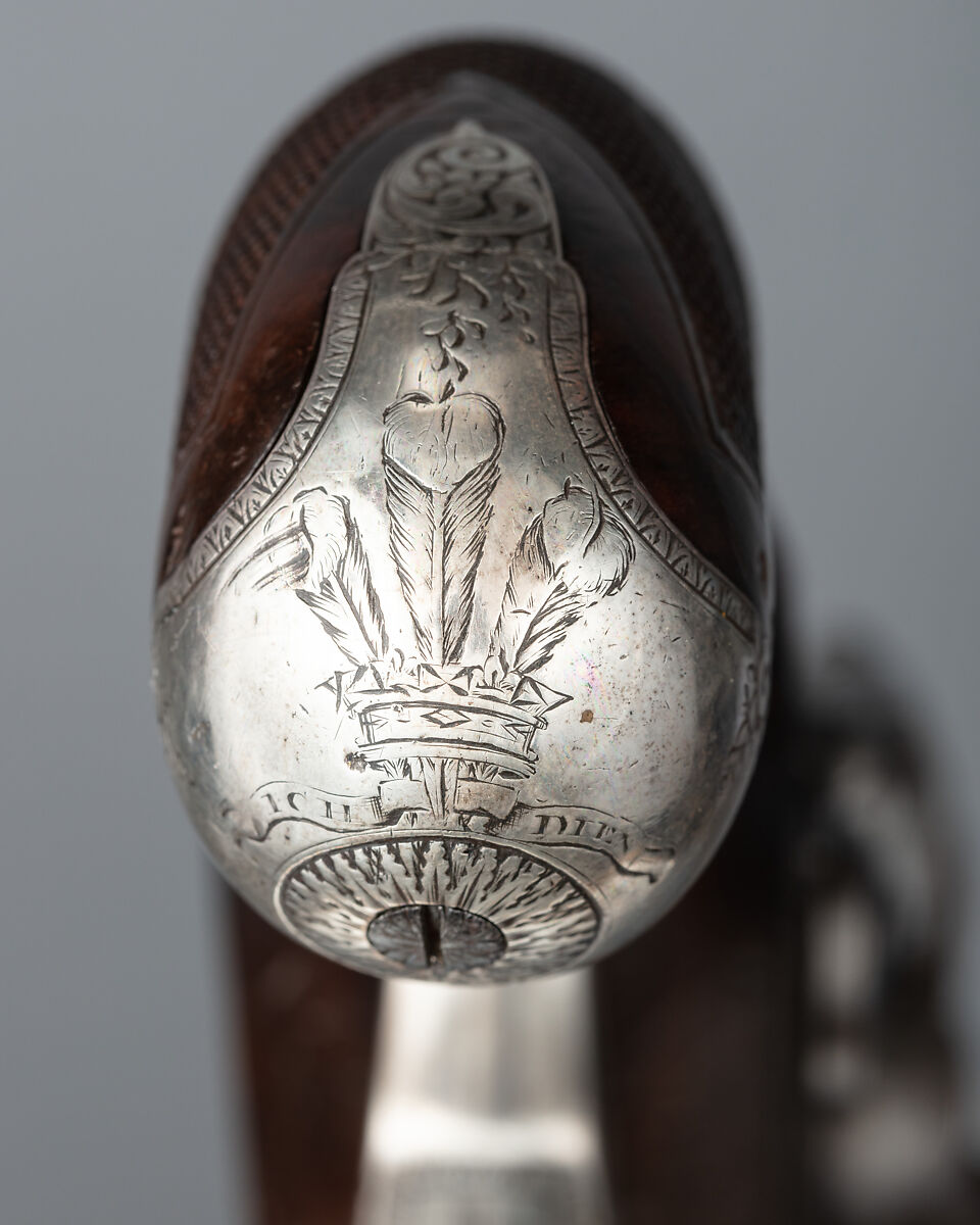 Pair of Flintlock Pistols of the Prince of Wales, later George IV (1762–1830), Durs Egg (British, born Switzerland, baptized Oberbuchsiten, Switzerland 1748–1831 London), Steel, wood (walnut, rosewood), silver, gold, horn, lead, British, London